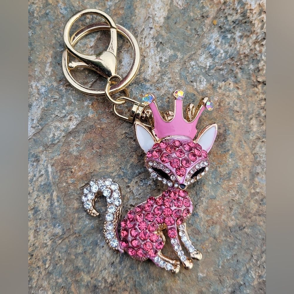 Austrian Crystal Fox Keychain - Picture 5 of 7